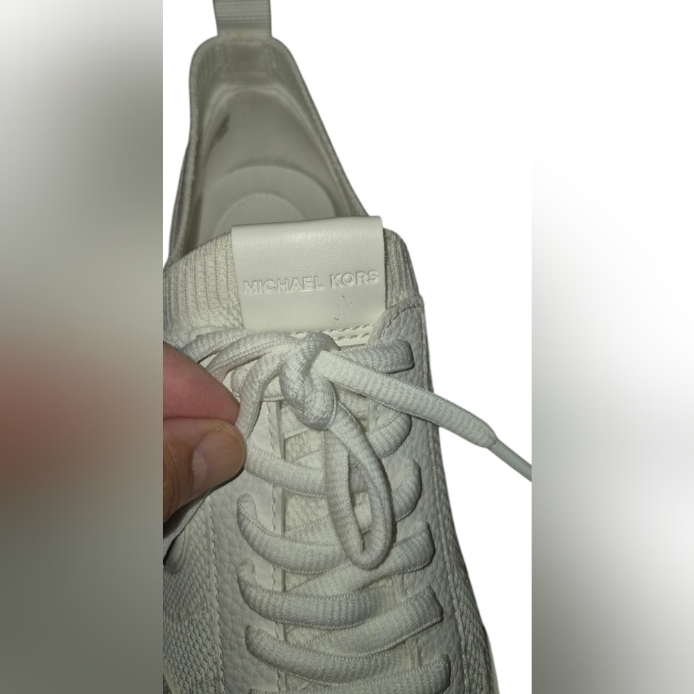 Michael Kors White Knit Sneakers - Picture 8 of 11